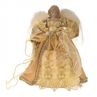 XMAS GOLD ANGEL TREE TOP 40CM