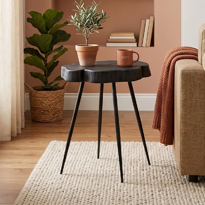KOVIL-4 Coffee Table +/-45x35x53cm Acacia Black/Steel Black