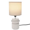 CRΘME CERAMIC STRIPED LAMP WITH WHITE HAT D13Χ26.5CM