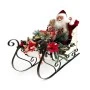 XMAS CREAM METAL SLEIGH WITH SANTA AND CHRISTMAS ARRANGEMENT 95X50X85CM