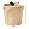 CREAM PAPER ROPE BASKET D17X18CM