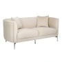 CREAM VELEVT TWO-SEATER SOFA 170X96X73CM W SILVER METAL LEGS KD
