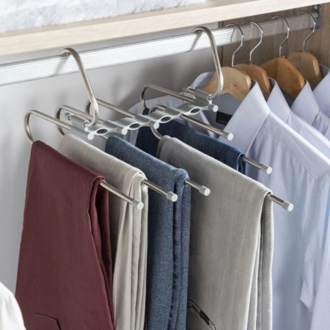 Pants hanger Havser Innovagoods V0103543 metal color silver 23x18x24cm.