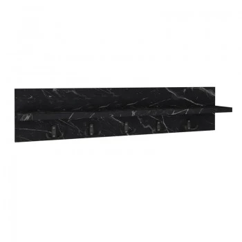 Kery Megapap melamine wall hanger in black marble effect color 80x11x18cm.
