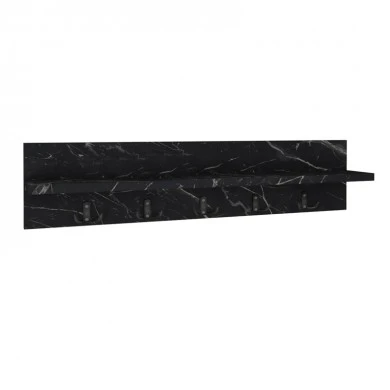 Kery Megapap melamine wall hanger in black marble effect color 80x11x18cm.