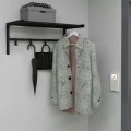 Ofred Megapap metallic wall hanger in black color 69x34x32,5cm.