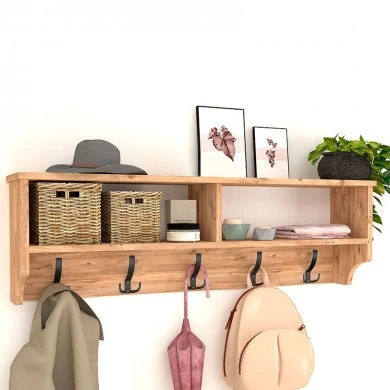 Ottila Megapap melamine wall hanger in pine oak color 120x22x37cm.
