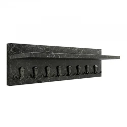 Κρεμάστρα τοίχου Vettini Megapap χρώμα μαύρο εφέ μαρμάρου 100x12x20εκ.