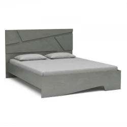 Κρεβάτι Efes Megapap χρώμα γκρι σκυροδέματος 160x200εκ.