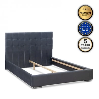 Fabrizio Megapap fabric bed in grey color 160x200cm.
