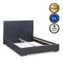 Fabrizio Megapap fabric bed in grey color 160x200cm.