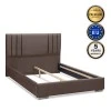 Figaro Megapap fabric bed in brown color 160x200cm.
