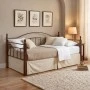 Κρεβάτι - Καναπές VINCENT DAYBED μεταλλικός και ξύλινος σε χρώμα μαύρο και καρυδί 90x190εκ.