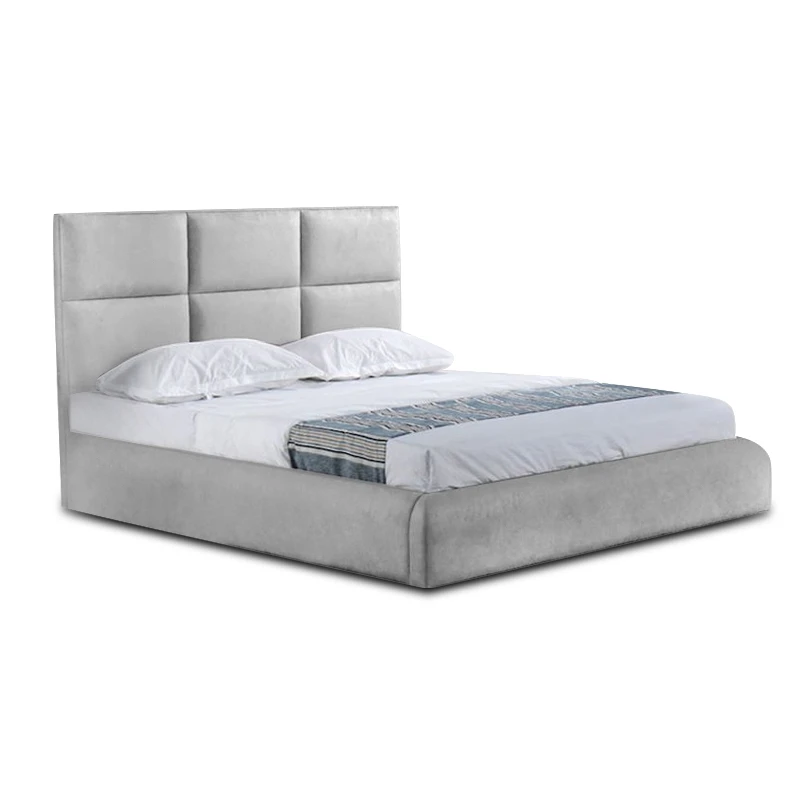 MAXIM Bed 160x200cm Grey Stone Fabric