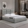 MAXIM Bed 160x200cm Grey Stone Fabric