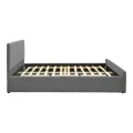 Single bed Doulia pakoworld anthracite velvet 100x200cm