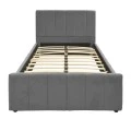 Single bed Doulia pakoworld anthracite velvet 100x200cm