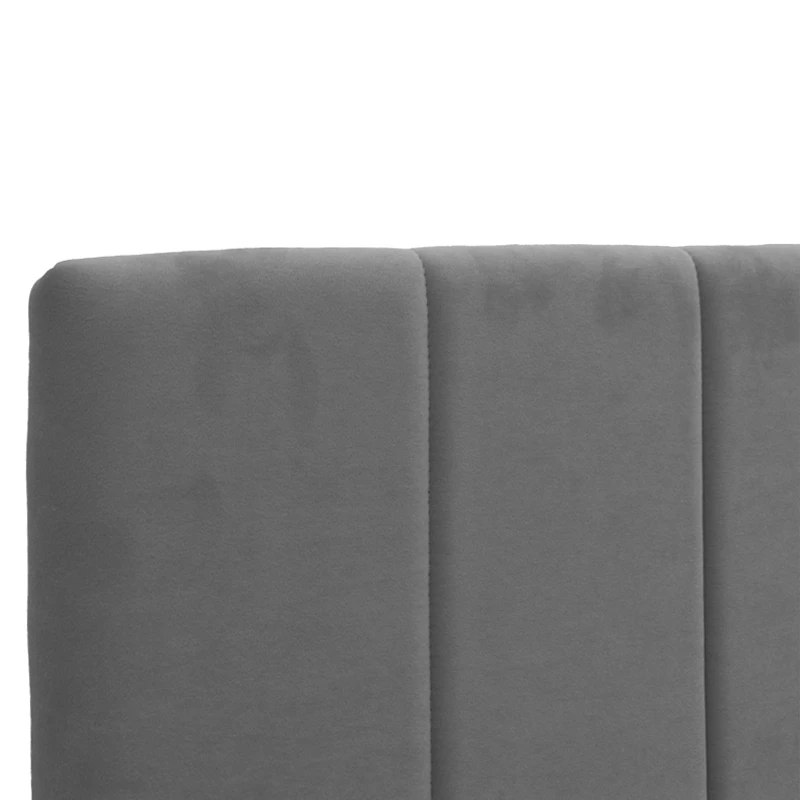 Single bed Doulia pakoworld anthracite velvet 100x200cm