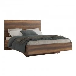 Oryana Megapap melamine bed in walnut color 160x200cm.