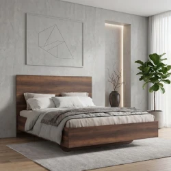 Oryana Megapap melamine bed in walnut color 160x200cm. Oryana Megapap melamine bed in walnut color 160x200cm.
