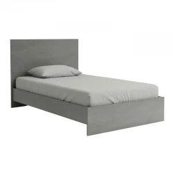 Κρεβάτι Troy Megapap χρώμα γκρι σκυροδέματος 120x200εκ.