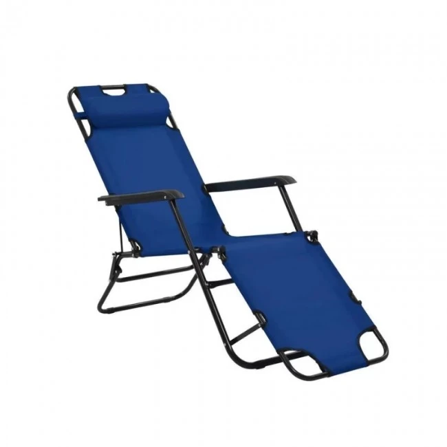 ΞΑΠΛΩΣΤΡΑ-ΚΑΡΕΚΛΑ ΠΤΥΣΣΟΜΕΝΗ ΓΚΡΙ 163x60x80εκ.ANKOR