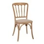 WOODEN OLD STYLE CHAIR WITH BEIGE FABRIC 45X46X92CM