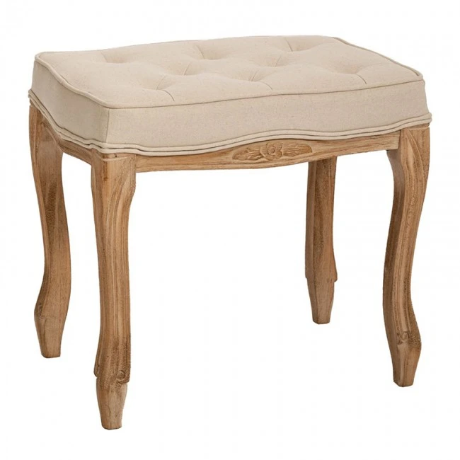 ΞΥΛΙΝΟ ΣΚΑΜΠΟ ΣΑΛΟΝΙΟΥ ΜΕ ΜΠΕΖ ΚΑΠΙΤΟΝΕ ΥΦΑΣΜΑ 50Χ36Χ47ΕΚ