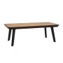 WOODEN TABLE WITH BLACK METAL LEGS 120X60X43CM