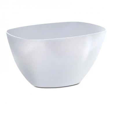 WHITE PLASTIC PLANTER COUBI ORCHID  20X13X10 CM