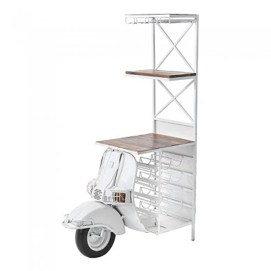 WHITE METAL VESPA BAR 50x102x180H CM