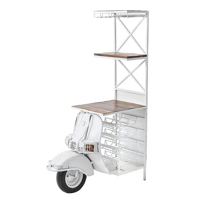 WHITE METAL VESPA BAR 50x102x180H CM