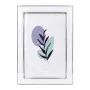 WHITE WITH SILVER COVER METAL FRAME WITH LIQUID GLASS EFFECT 21,5X16,5CM