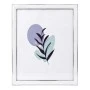 WHITE WITH SILVER COVER METAL PHOTO FRAME WITH LIQUID GLASS EFFECT 29X24CM