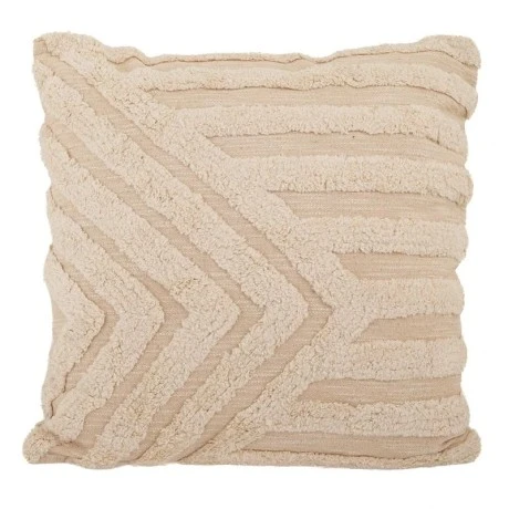COTTON FABRIC FILLED CUSHION WHITE COLOR 50X50CM