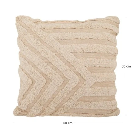 COTTON FABRIC FILLED CUSHION WHITE COLOR 50X50CM