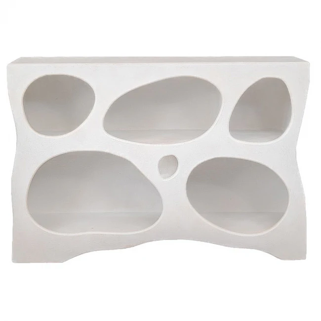 ΛΕΥΚΟ ΕΠΙΠΛΟ ΑΠΌ MDF ΜΕ ΑΚΑΝΟΝΙΣΤΕΣ ΘΗΚΕΣ 120Χ35Χ80ΕΚ