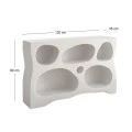 WHITE MDF TV CABINET WITH IRREGULAR CASES 120X35X80CM