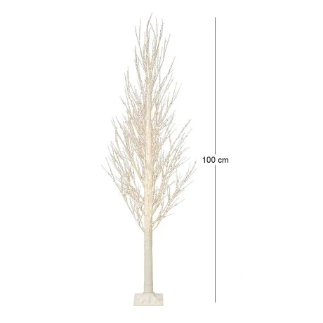 ΛΕΥΚΟ ΦΩΤΙΖΟΜΕΝΟ ΔΕΝΤΡΟ 100EK ΜΕ 500 LED ΛΑΜΠΑΚΙΑ ΘΕΡΜΟ ΛΕΥΚΟ ΣΕ ΛΕΥΚΗ ΜΕΤΑΛΛΙΚΗ ΒΑΣΗ 18X18EK