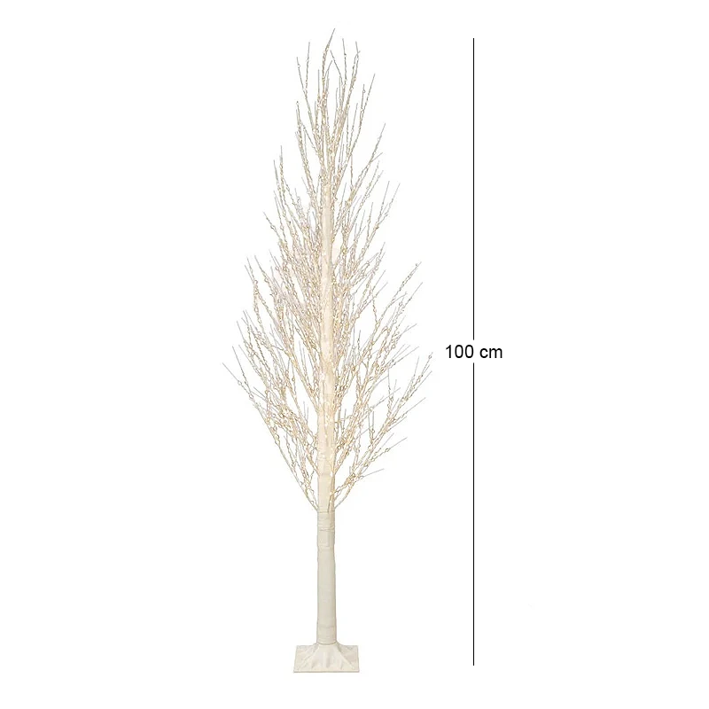 ΛΕΥΚΟ ΦΩΤΙΖΟΜΕΝΟ ΔΕΝΤΡΟ 100EK ΜΕ 500 LED ΛΑΜΠΑΚΙΑ ΘΕΡΜΟ ΛΕΥΚΟ ΣΕ ΛΕΥΚΗ ΜΕΤΑΛΛΙΚΗ ΒΑΣΗ 18X18EK