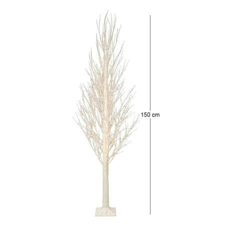 ΛΕΥΚΟ ΦΩΤΙΖΟΜΕΝΟ ΔΕΝΤΡΟ 150EK ΜΕ 750 LED ΛΑΜΠΑΚΙΑ ΘΕΡΜΟ ΛΕΥΚΟ ΣΕ ΛΕΥΚΗ ΜΕΤΑΛΛΙΚΗ ΒΑΣΗ 22X22EK