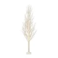 ILLUMINATED XMAS TREE 210CM WITH 1100 WARM WHITE LED ON WHITE METAL BASE 25X25CM