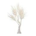 ILLUMINATED XMAS TREE 220CM WITH 3072 WARM WHITE LED ON WHITE METAL BASE 30X30CM