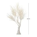 ILLUMINATED XMAS TREE 220CM WITH 3072 WARM WHITE LED ON WHITE METAL BASE 30X30CM