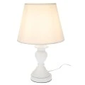 WHITE METAL LAMP WITH WHITE HAT 41CM