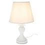 WHITE METAL LAMP WITH WHITE HAT 41CM