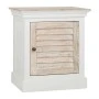 WHITE VINTAGE WOODEN BEDSIDE TABLE 58X35X71CM