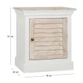 WHITE VINTAGE WOODEN BEDSIDE TABLE 58X35X71CM