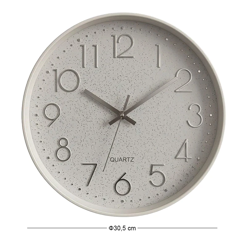 PLASTIC WALL CLOCK IN WHITE COLOR D30,5X4CM
