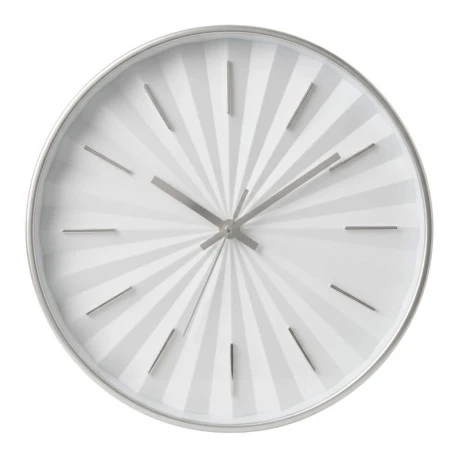 PLASTIC WALL CLOCK IN WHITE COLOR WITH GOLD DETAILS D30,5X4CM